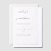 Invitations En Vélin Moderne Élégant gracieux Calligraphie Script Maria (Compenser)