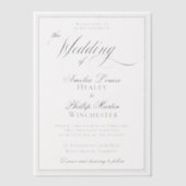 Invitations En Vélin Moderne Elégant Mariage de calligraphie formelle (Recto)