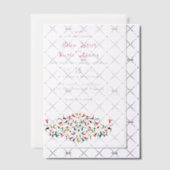 Invitations En Vélin Moderne Élégant Mariage de couronne florale romant (Décalage (Invitation))