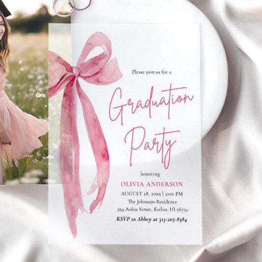 Invitations En Vélin Moderne Elégant tendance Stylish Bow