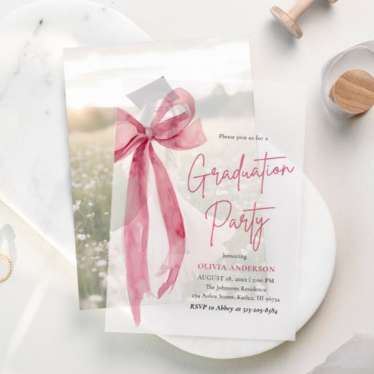 Invitations En Vélin Moderne Elégant tendance Stylish Bow