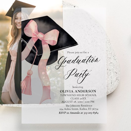 Invitations En Vélin Moderne Elégant tendance Stylish Bow