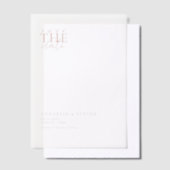 Invitations En Vélin Moderne, minimal, Mariage, Enregistrer la date (Compenser)