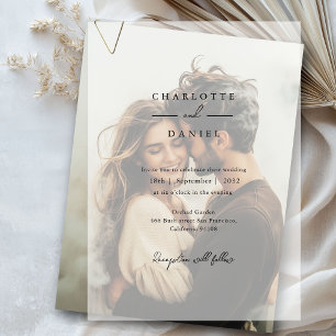 Invitations En Vélin Moderne, Minimal, Typographie, Mariage,