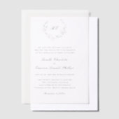 Invitations En Vélin Monogramme de couronne Élégant mariage (Compenser)