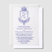 Invitations En Vélin Monogramme de la crête royale médiévale pour super (Compenser)