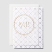 Invitations En Vélin Monogramme d'or Couple Initiales Mariage (Décalage (Invitation))