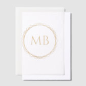 Invitations En Vélin Monogramme d'or Couple Initiales Mariage (Compenser)