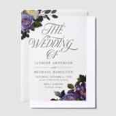 Invitations En Vélin Moody Gothic Floral Mariage (Compenser)