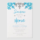 Invitations En Vélin Neige beaucoup amusant pour être un hiver 1er anni (Recto)