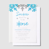 Invitations En Vélin Neige beaucoup amusant pour être un hiver 1er anni (Compenser)