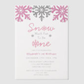 Invitations En Vélin Neige beaucoup amusant pour être un hiver 1er anni (Recto)