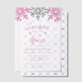 Invitations En Vélin Neige beaucoup amusant pour être un hiver 1er anni (Décalage (Invitation))