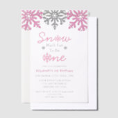 Invitations En Vélin Neige beaucoup amusant pour être un hiver 1er anni (Compenser)