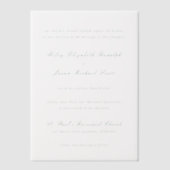 Invitations En Vélin Nettoyer Emerald Green Mariage élégant (Recto)