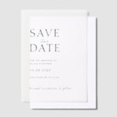 Invitations En Vélin Nettoyer minimal Script photo mariage Enregistrer  (Compenser)