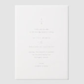Invitations En Vélin Nettoyer Noir et Blanc Mariage moderne Enregistrer (Recto)