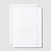 Invitations En Vélin Nettoyer Noir et Blanc Mariage moderne Enregistrer (Compenser)