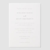 Invitations En Vélin Nina Simple Élégant Mariage (Recto)