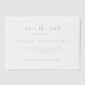 Invitations En Vélin Noelle Elegant Wedding Enregistrer la date (Recto)