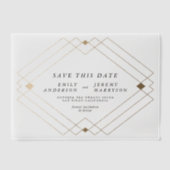 Invitations En Vélin Noir Classique Noir Noir Déco Mariage Enregistrer  (Recto)