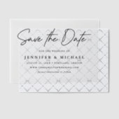 Invitations En Vélin Noir décontracté Noir Mariage Enregistrer la date (Décalage (Invitation))