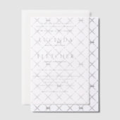 Invitations En Vélin Noir et blanc classique Mariage élégant (Décalage (Invitation))