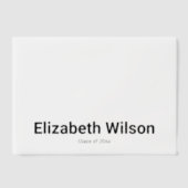 Invitations En Vélin Nom et classe du diplômé de 2025 (Recto)