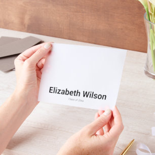 Invitations En Vélin Nom et classe du diplômé de 2025