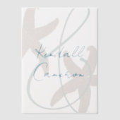 Invitations En Vélin Noms des mariés en étoile de mer (Recto)