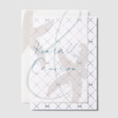 Invitations En Vélin Noms des mariés en étoile de mer (Décalage (Invitation))