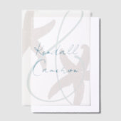 Invitations En Vélin Noms des mariés en étoile de mer (Compenser)