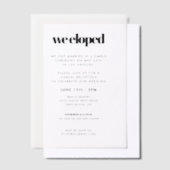 Invitations En Vélin Nous Avons Elopé Simple Chic (Compenser)