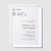 Invitations En Vélin Nous avons lié le Mariage de script moderne Knot (Compenser)