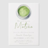 Invitations En Vélin Nous t'aimons tellement Matcha Baby Shower (Recto)