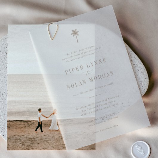 Invitations En Vélin OASIS Beach Wedding