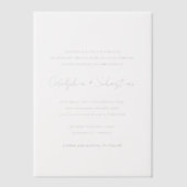 Invitations En Vélin Odelphie Script moderne minimal mariage élégant (Recto)