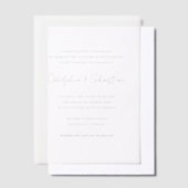 Invitations En Vélin Odelphie Script moderne minimal mariage élégant (Compenser)