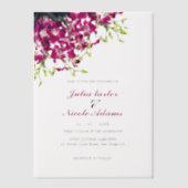 Invitations En Vélin Orchidées violettes Mariage de photo végétale (Recto)