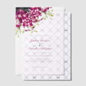 Invitations En Vélin Orchidées violettes Mariage de photo végétale (Décalage (Invitation))