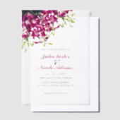 Invitations En Vélin Orchidées violettes Mariage de photo végétale (Compenser)