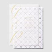 Invitations En Vélin Oversized Script Monogram Wedding (Décalage (Invitation))
