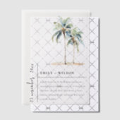 Invitations En Vélin Palmiers minimaux Aquarelle Mariage tropical (Décalage (Invitation))