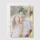 Invitations En Vélin Palmiers Minimaux Mariage Tropical Enregistrer La (Décalage (Couple))