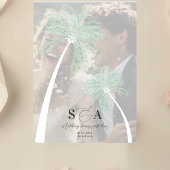 Invitations En Vélin Palmiers tropicaux minimalistes