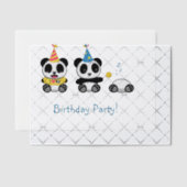 Invitations En Vélin Pandas mignon fête d'anniversaire Insertion (Décalage (Invitation))