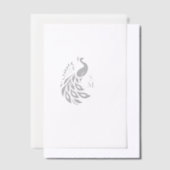 Invitations En Vélin Paon Monogrammé (Compenser)
