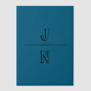 Invitations En Vélin Papier bleu translucide personnalisé