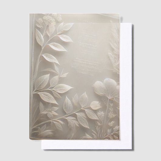 Invitations En Vélin Papier translucide (Compenser)