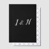 Invitations En Vélin Papier transparent noir personnalisé (Décalage (Invitation))